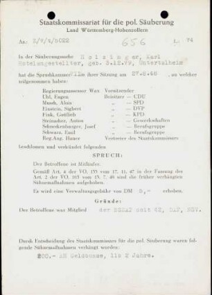 Holzinger, Karl