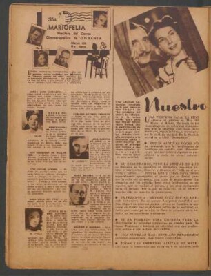 Sta. Mariofelia, directora del correo cinematográfico de Ondania