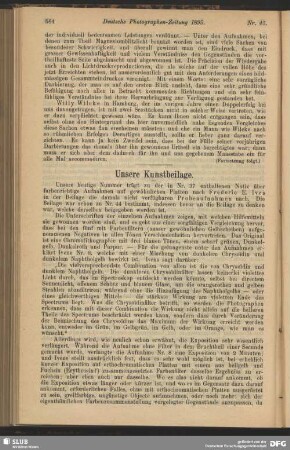 Unsere Kunstbeilage