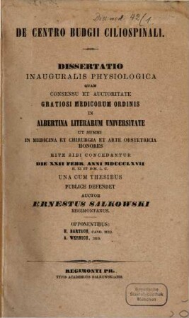 De centro Budgii ciliospinali