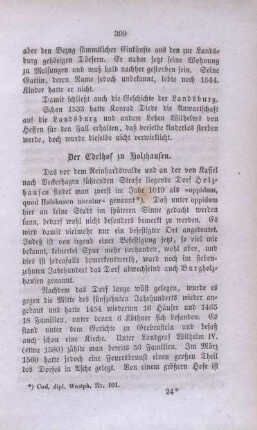 Der Edelhof zu Holzhausen.