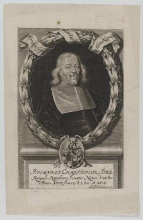 Bildnis des Johannes Christophorus Spaz