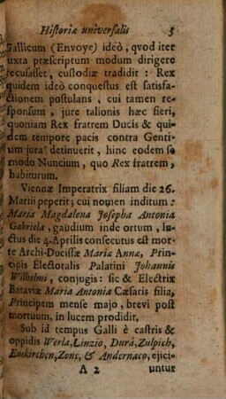 Fata rerum circa finem saeculi decimi septimi ...