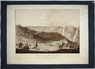 Der Plauensche Grund mit der Buschmühle (rechts), dem Forsthaus (Hegereiterhaus) und der Hegereiterbrücke (Mitte) sowie dem Wasserschlösschen (Neidschützschlösschen, Kielmannseggeschlösschen, im Hintergrund) nach Norden