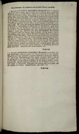 Verordnungen, die geschenkt- und gelehnte Weine betreffend : Zweybrücken den 24ten December 1761. ... Zweybrücken den 10ten April 1766.