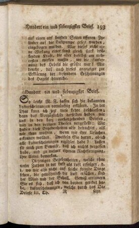 Hundert ein und siebenzigster Brief - Hundert und achtzigster Brief