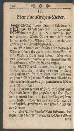 II. Gemeine Kirchen-Lieder