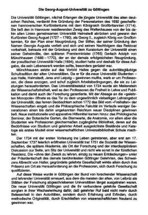 Die Georg-August-Universität zu Göttingen