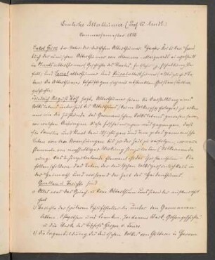 Deutsche Alterthümer (Prof. W. Arndt.) Sommersemester 1880