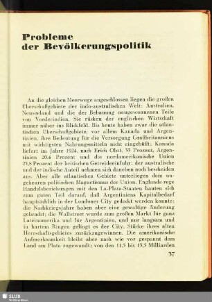 Probleme der Bevölkerungspolitik