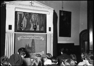 Freiburg: Otto Birkhahn Kasperle, Marionettentheater [Puppentheater], Kasperle-Bühne