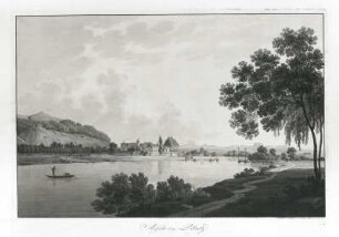 Ansicht von Pillnitz : Ansicht von Pillnitz. Radierung, koloriert; 283 x 383 mm (um 1800; A. Balzer). Dresden: SLUB/KS B2791