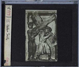 Modena, Dom : Lettner, Relief (Kreuztragung)