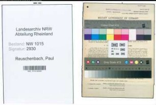 Entnazifizierung Paul Reuschenbach , geb. 19.05.1905 (Bankangestellter)