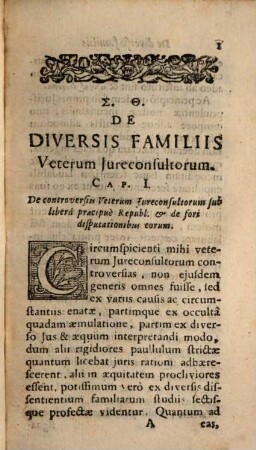 Opuscula de diversis familiis Vet. Jurisconsultorum