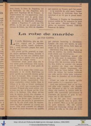 La robe de mariée.