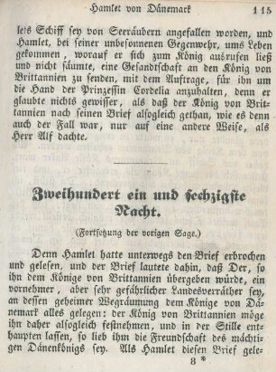 Zweihundert ein und sechzigste Nacht