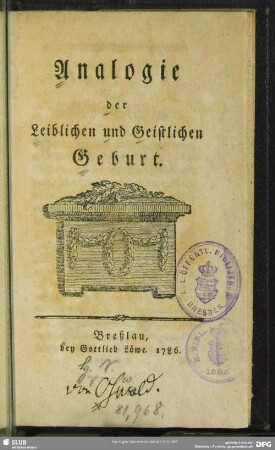 Analogie der Leiblichen und Geistlichen Geburt