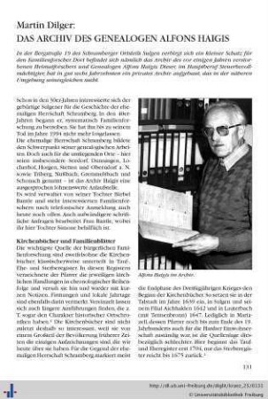 Das Archiv des Genealogen Alfons Haigis.