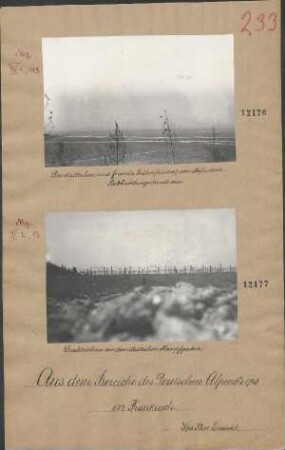 Drahtverhau vor dem deutschen Kampfgraben