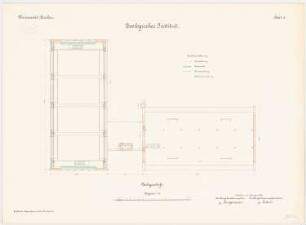 Universität Breslau Zoologisches Institut: Grundriss Dachgeschoss 1:100