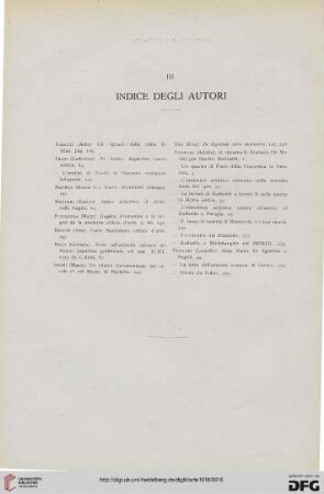 III. Indice degli autori