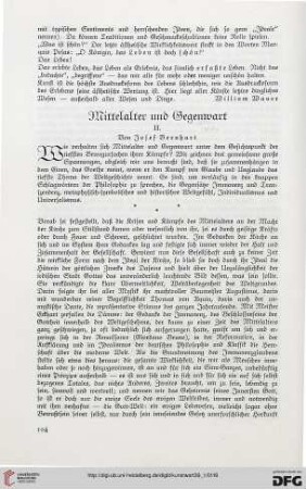 Mittelalter und Gegenwart, [2]