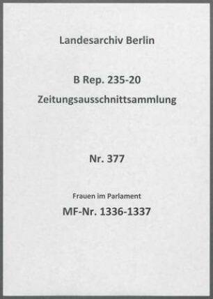 Frauen im Parlament