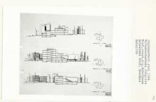 Volkshochschule, Berlin-Steglitz (Diplomarbeit bei Bernhard Hermkes): Schnitte 1:200