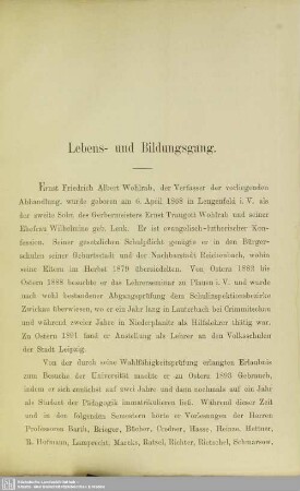 Lebens- und Bildungsgang