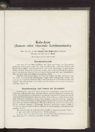 Kala-Azar (Innere oder viszerale Leishmaniasis)
