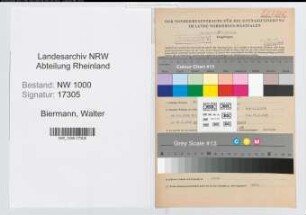 Entnazifizierung Walter Biermann, geb. 25.11.1913 (Sparkasseninspektor)