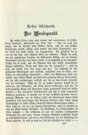 Erster Abschnitt. Der Wendepunkt