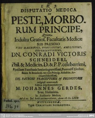 De peste morborum principe