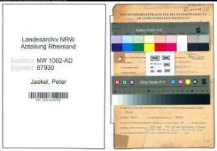 Entnazifizierung Peter Jaekel, geb. 16.06.1902 (Angest.)