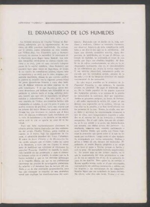 El dramaturgo de los humildes