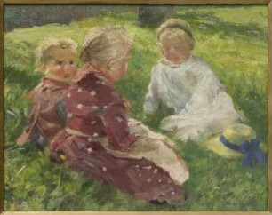 Kinder im Wiesengrün