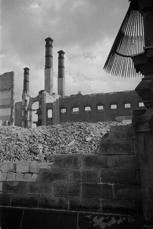 Dresden. Ruine des Gefängnisses Mathildenstraße