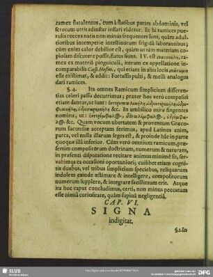 Cap. VI. Signa indigitat