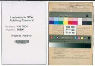 Entnazifizierung Heinrich Roemer , geb. 15.06.1903 (Arbeiter)