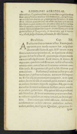 De actibus. Cap. XII.