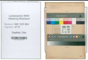 Entnazifizierung Otto Saalfeld , geb. 25.04.1887 (Bankbeamter)