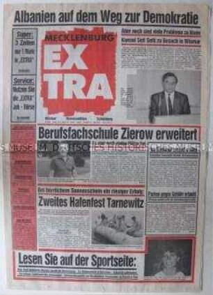Wochenzeitung "Mecklenburg Extra" für die Region Wismar-Grevesmühlen-Schönberg