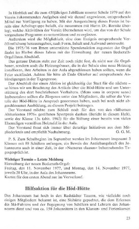 Hilfsaktion für die Höd-Hütte