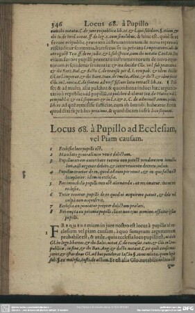 Locus 68. à Pupillo ad Ecclesiam vel Piam causam