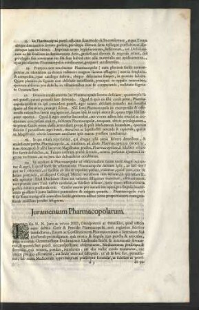 Iuramentum Pharmacopolarum.