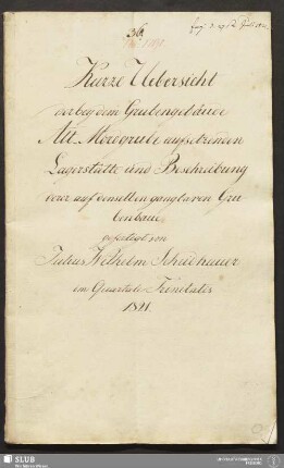 Kurze Uebersicht der bey dem Grubengebäude Alt-Mordgrube aufsetzenden Lagerstätte und Beschreibung derer, auf denselben gangbaren Grubenbaue - 18.6461 4.