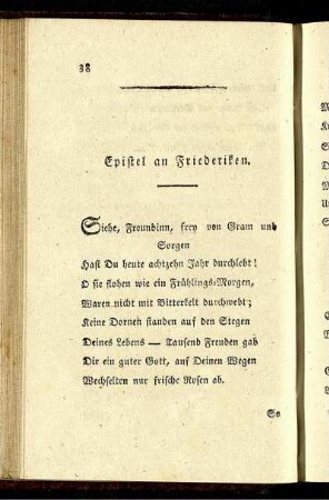 Epistel an Friederiken.
