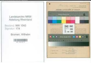 Entnazifizierung Wilhelm Bromen , geb. 26.08.1915 (Kaufmaennischer Angestellter)