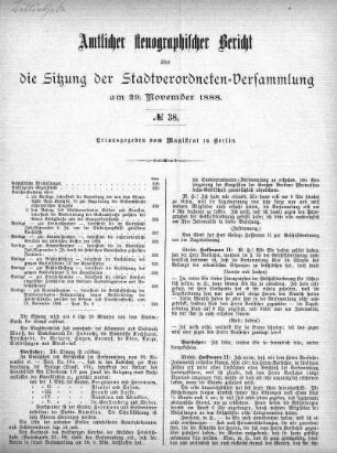 No. 38, 29. November 1888
